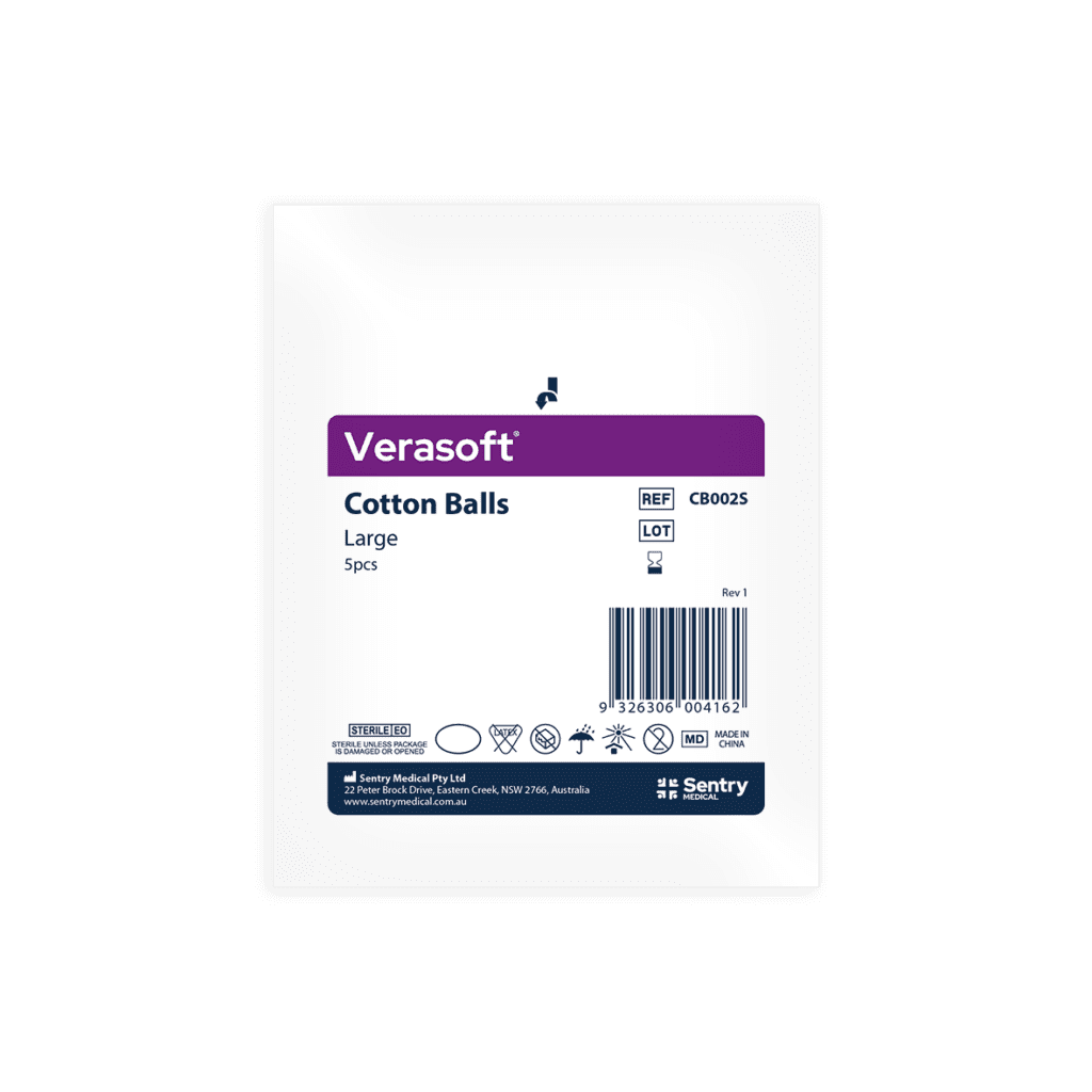 Verasoft Cotton Balls Large Sterile (5pcs) Pack of 50