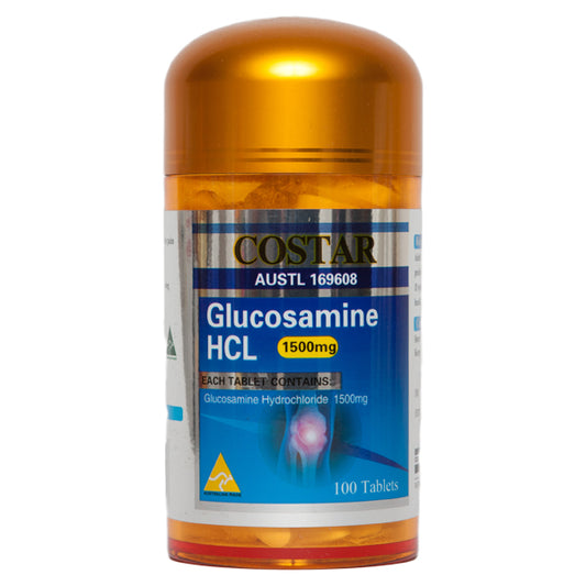 Costar Glucosamine Hydrochloride 1500mg (Pack of 100 and 365 Tabs)