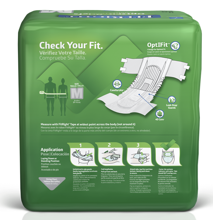 Medline Fitright Ultra Briefs Wrap Medium, 32–44" (81–112 cm)