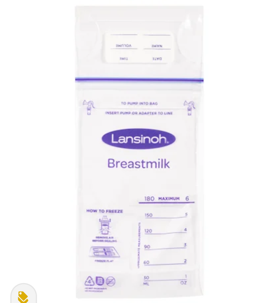 Lansinoh Pre-sterilsed Breast Milk Storage Bags. Pack of 25