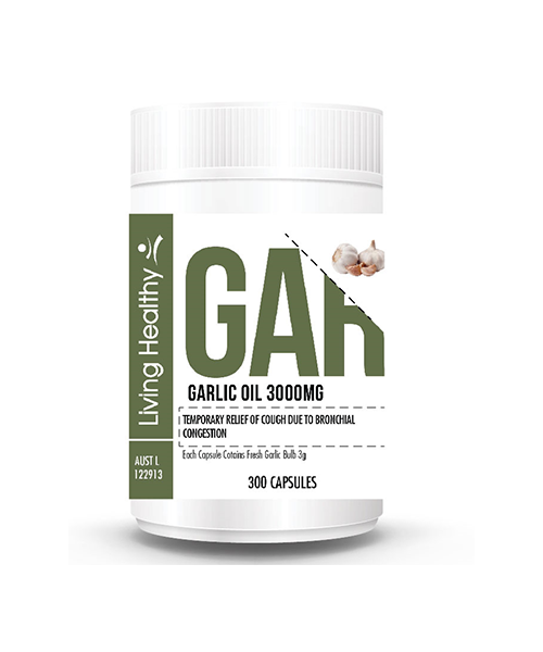 Living Healthy Garlic Oil (Pack of 300 Caps)