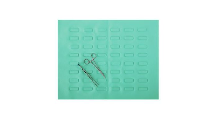 Medline Magnetic Instrument Mat, 41 x 51 cm, Green, Sterile, Pack of 20 MDL1CE