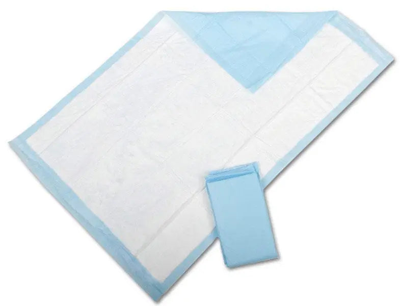 Medline Protection Plus Underpad Standard, Moderate Absorbency, Blue, 17” x 24” (43 x 61 cm) MSC281230