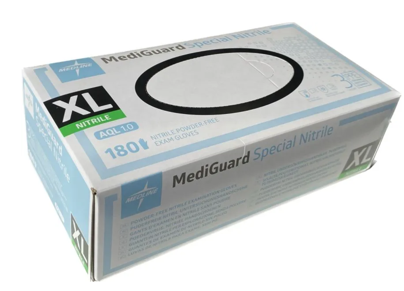 Medline MediGuard Special NitrileGloves Powder Free (Small, Medium, Large, Extra Large)
