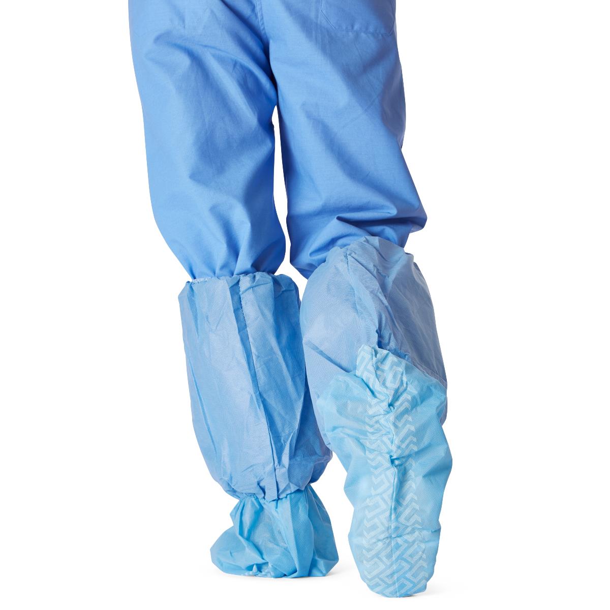Medline Boot Shoe Cover Multilayer Fluid Resistant Knee High Non Skid Ctn of 150