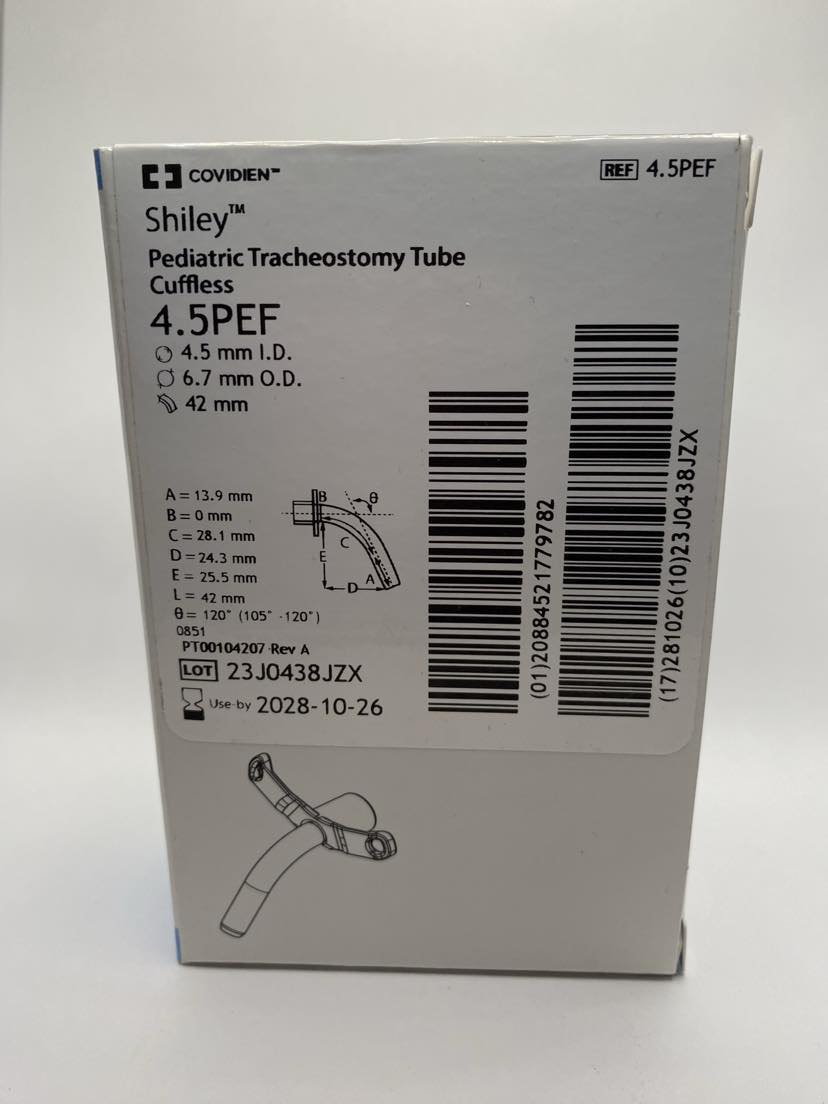 Shiley™ Neonatal and Pediatric Tracheostomy Tubes Cuffless Each.