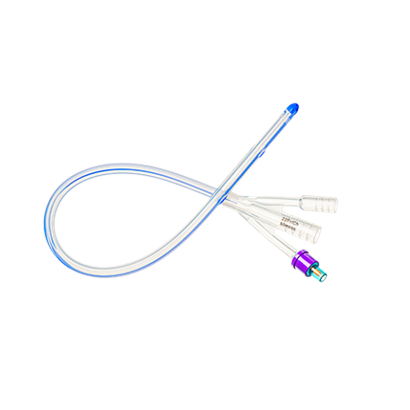 3-Way Foley Catheter, Standard Tip, 43cm with 50mL Balloon, 22Fr (Purple)
