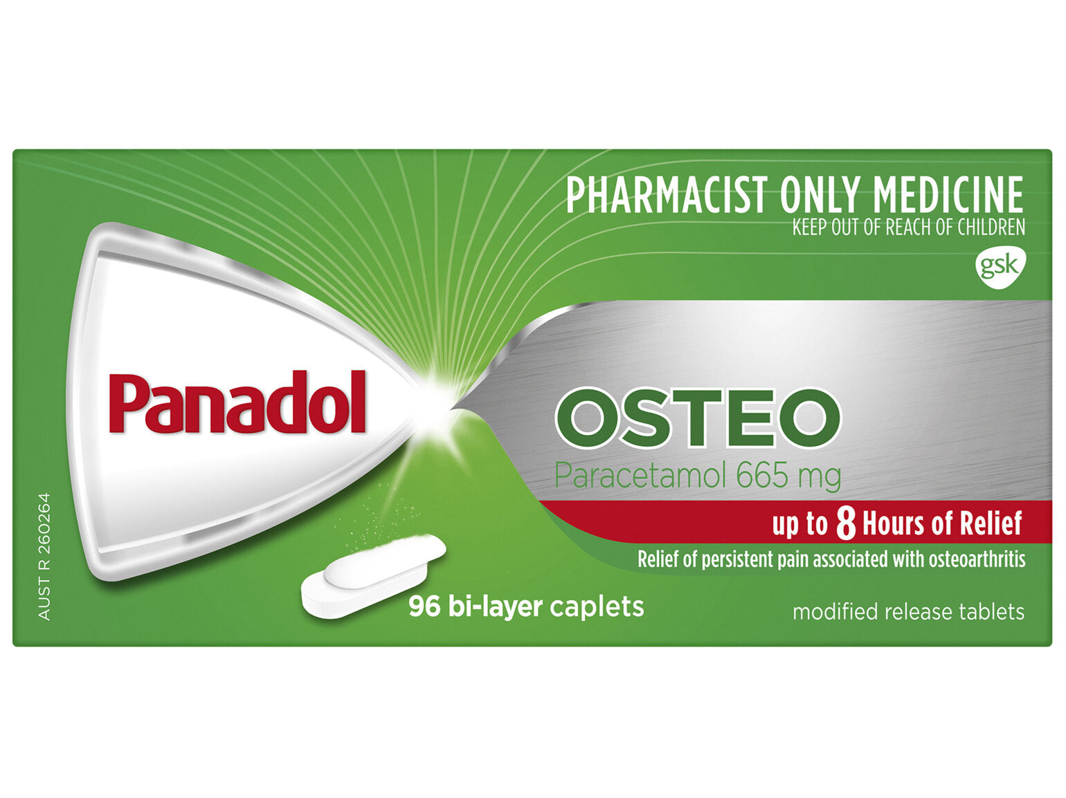 Panadol Osteo Caplet 665mg Pack of 96