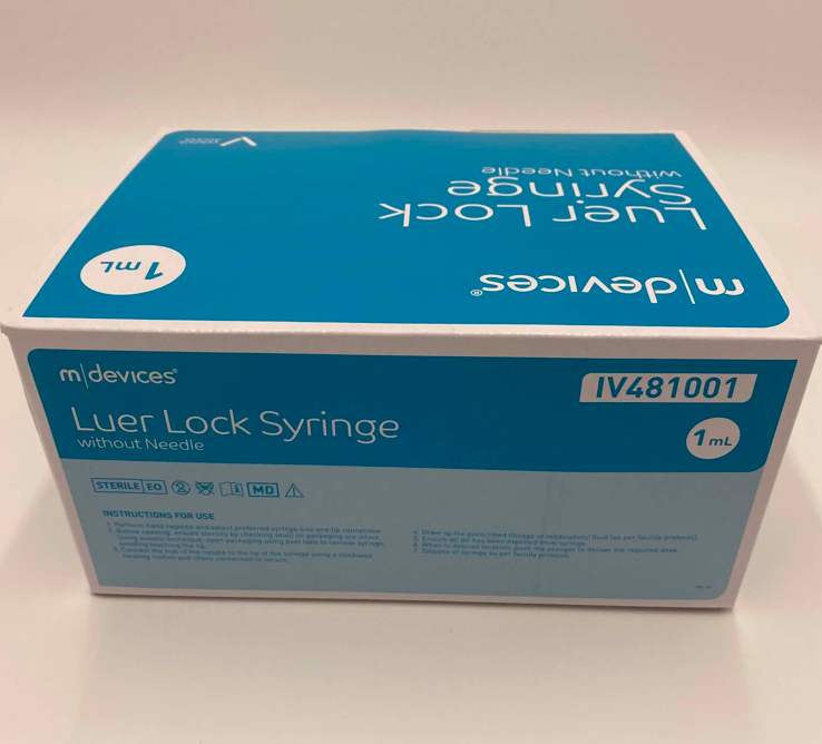 MDevices Luer Lock Syringe without Needle - Concentric nozzle (Size: 1ml)