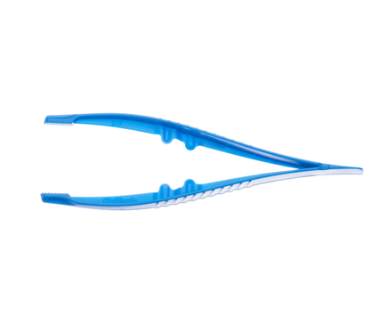 Plastic Dressing Forceps 10.7 cm Blue, Sterile (Quantity: Each)