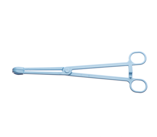 Plastic Rampley Forceps Blue 23cm, Sterile (Quantity: Each)