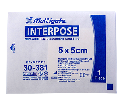 Interpose® Non-Adherent Dressing White, 5cm x 5cm