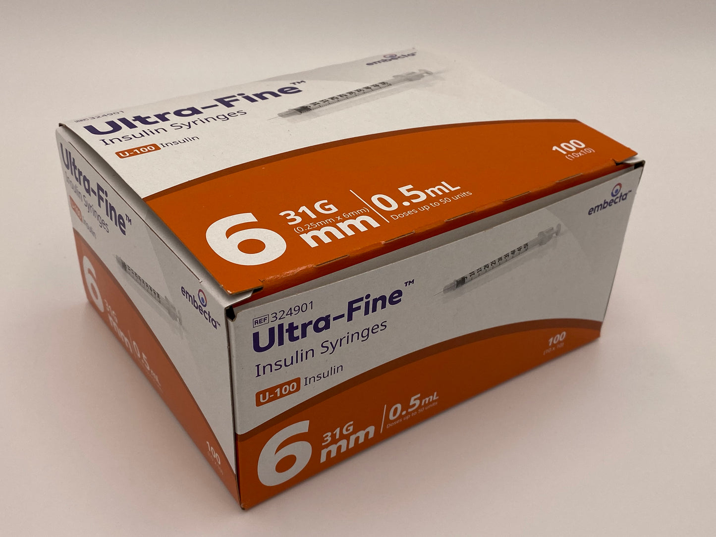 BD - Embecta Ultra-Fine Insulin Syringe 0.3ml, 0.5ml and 1ml Pack 100