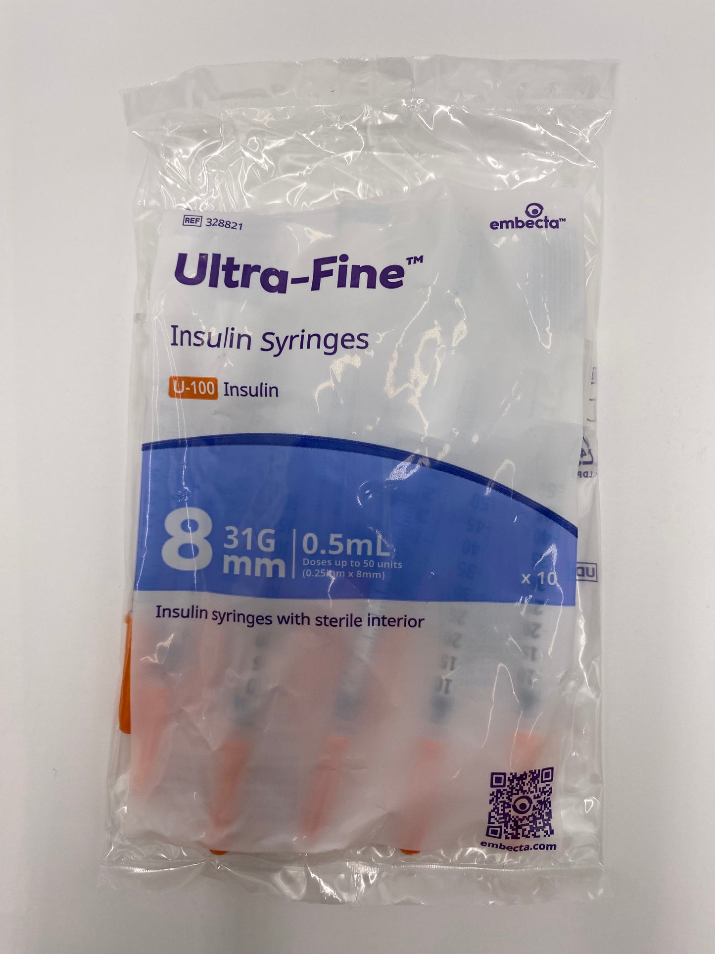 BD - Embecta Ultra-Fine Insulin Syringe 0.3ml, 0.5ml and 1ml Pack of 10