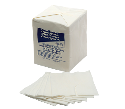 Non-Woven Split Dressings White, 10cm x 10cm