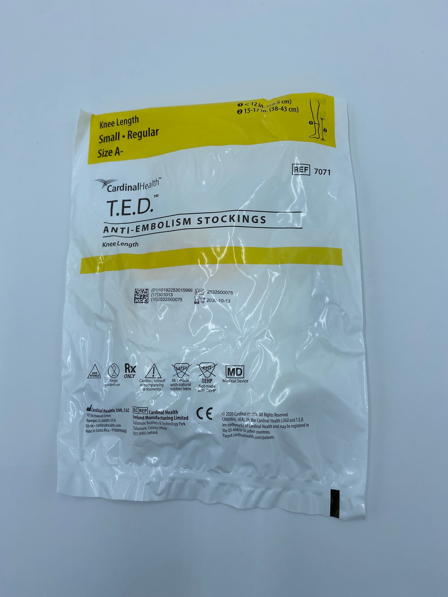 T.E.D.™ Compression Anti-Embolism Stockings 7071 A Small; Regular; Calf < 30.5cm; Length 38-43cm