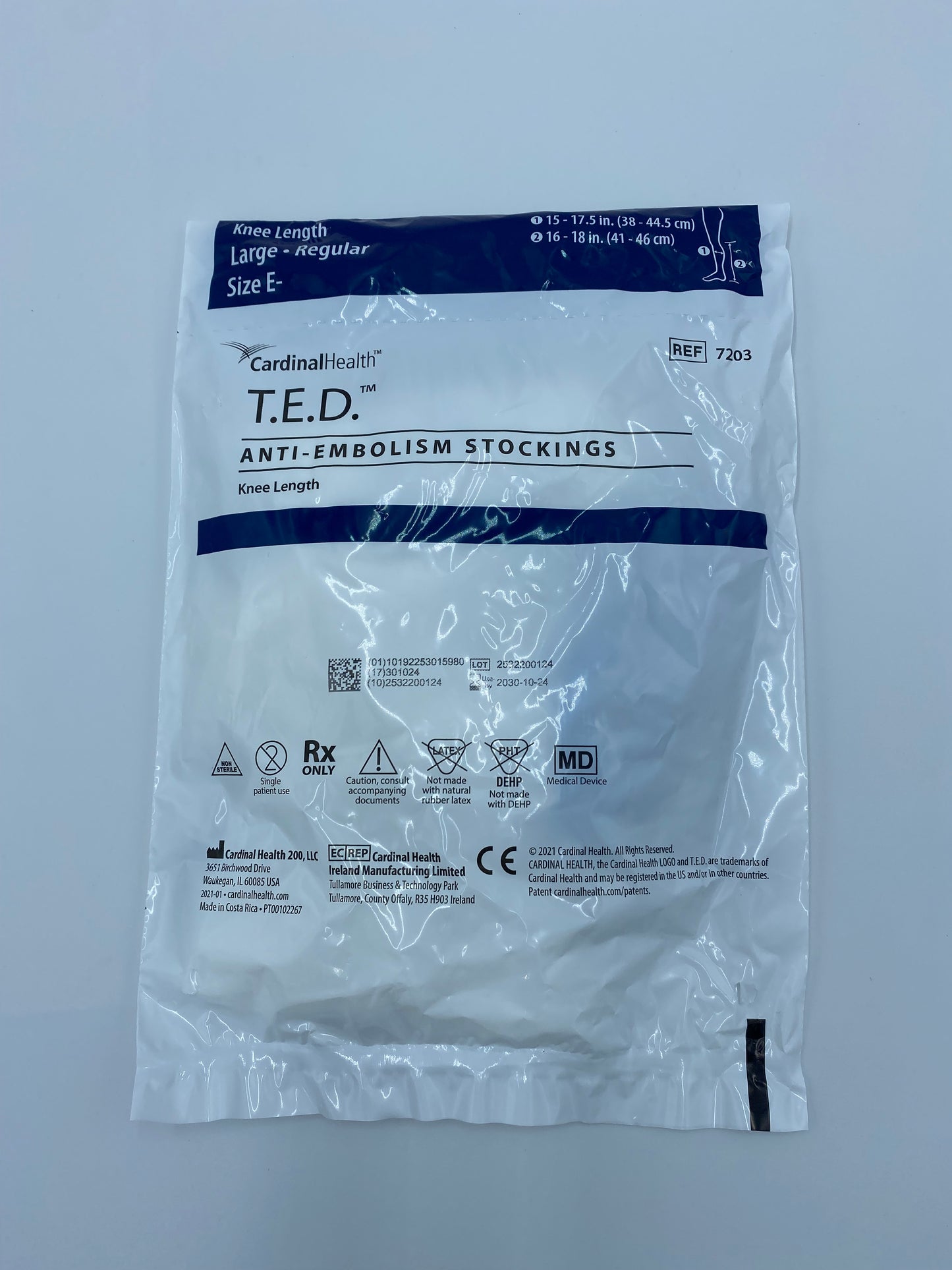 T.E.D.™ Compression Anti-Embolism Stockings 7203 E Large; Regular; Calf 38-44.5cm; Length 41-46cm