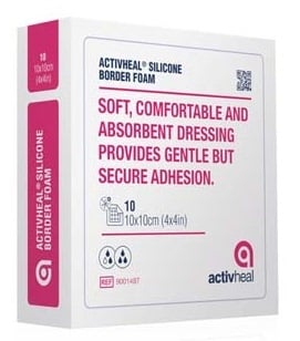 ActivHeal® Silicone Foam No Border (Size: 5 x 5cm, 7.5 x 7.5cm, 10 x 10cm, 15 x 15cm, 10 x 20cm, 20 x 20cm) ADM9001586