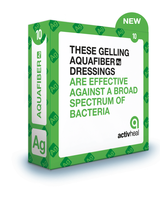 ActivHeal® AquaFiber Ag Dressing Against Broad Spectrum Bacteria (Size: 5 x 5cm, 10 x 10cm, 10 x 12cm, 15 x 15cm, 20 x 30cm, 2.7 x 32cm) ADM9023236