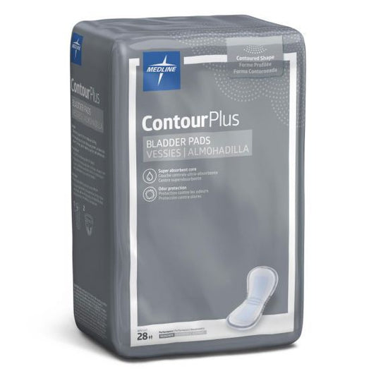 Medline ContourPlus Bladder Control Pads, Moderate, 5.5 x 10.5" (14 x 26 cm) BCPE01