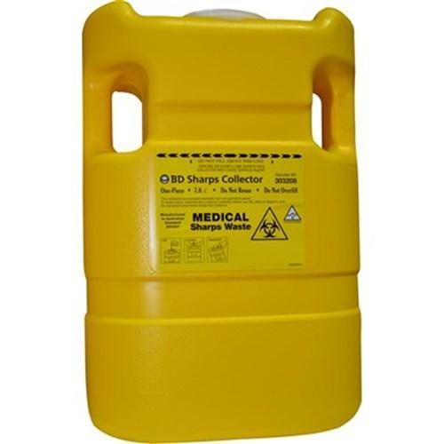 Bd Sharp Coll BD Sharps Collector Yellow (Sizes: 0.87L, 1.4L, 8L, 13.2L, 17L) – Hesed Med