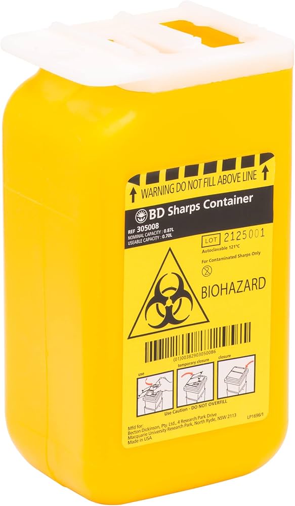 BD Sharps Collector Yellow 0.87L 305008