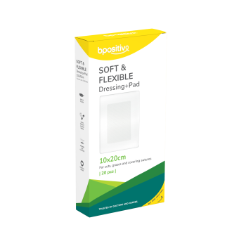 bpositive Island Dressing - Soft & Flexible Dressing + Pad (Size: 10cm x 20cm) BP010620BA