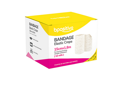 bpositive Crepe Elastic Bandage (Size: 15cm x 1.8m) BP011015BA