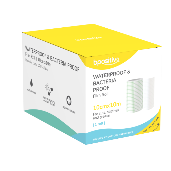 bpositive Water & Bacteria Proof Roll (Size: 5cm x 10cm) BP020505BA
