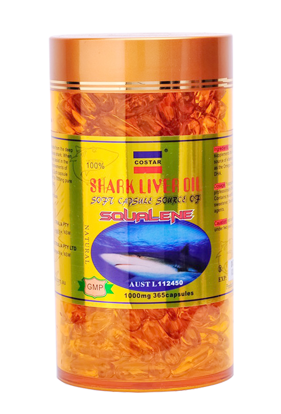 Costar Shark Liver Oil -Squalene 1000mg (Pack of 100 Caps)