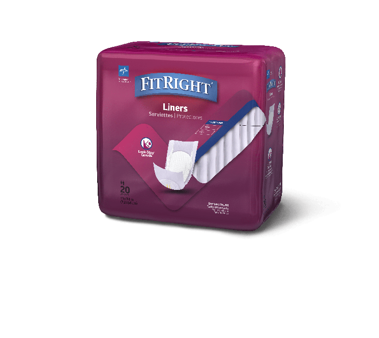 Medline FitRight Super Liners with Remedy, 13 x 30" (33 x 76 cm) FITLINER500
