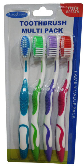 GoodThings Adult Value 4 Pack Medium Toothbrush Display of 12