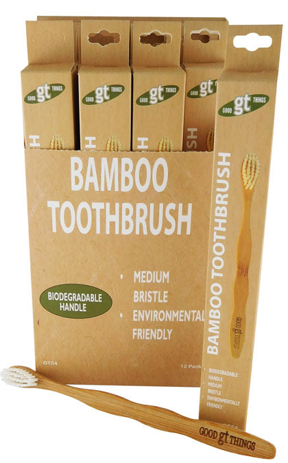 GoodThings Bamboo Toothbrush Display of 12