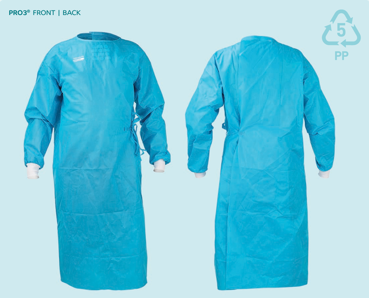 PRO3® Multigate AAMI 3 Surgical Gown, with 2 Towels. Fully Recyclable -Sterile. All Sizes
