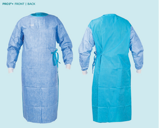 PRO3® Plus  Multigate AAMI 3 Surgical Gown reinforced.  Fully Recyclable. All sizes.