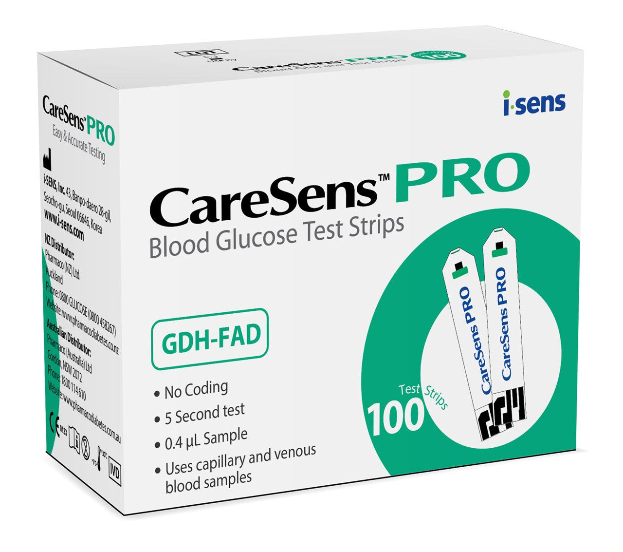 Caresens Pro Test Strips, Pack of 100 HMCSPST100