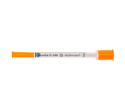 MDevices Insulin Syringe 1ml with Standard Fixed Needle. 27G x (1/2") 13mm IV120127