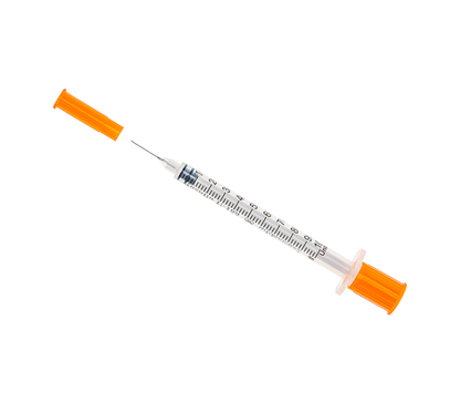 MDevices Insulin Syringe 1ml with Standard Fixed Needle. 27G x (1/2") 13mm and 29G x 1/2")13mm. Pack of 100