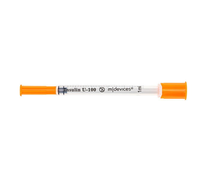 MDevices Insulin Syringe 1ml with Standard Fixed Needle 29G x 1/2")13mm IV120129