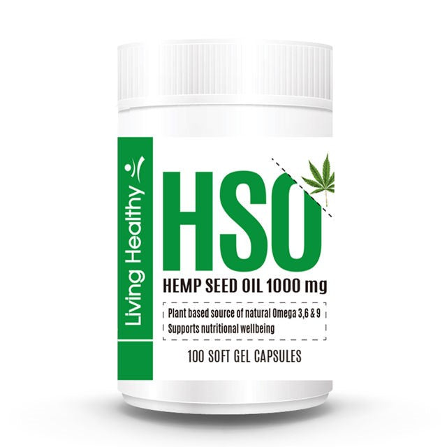 Living Healthy Hemp Seed Oil 1000mg (Pack of 100 Caps) L345W100