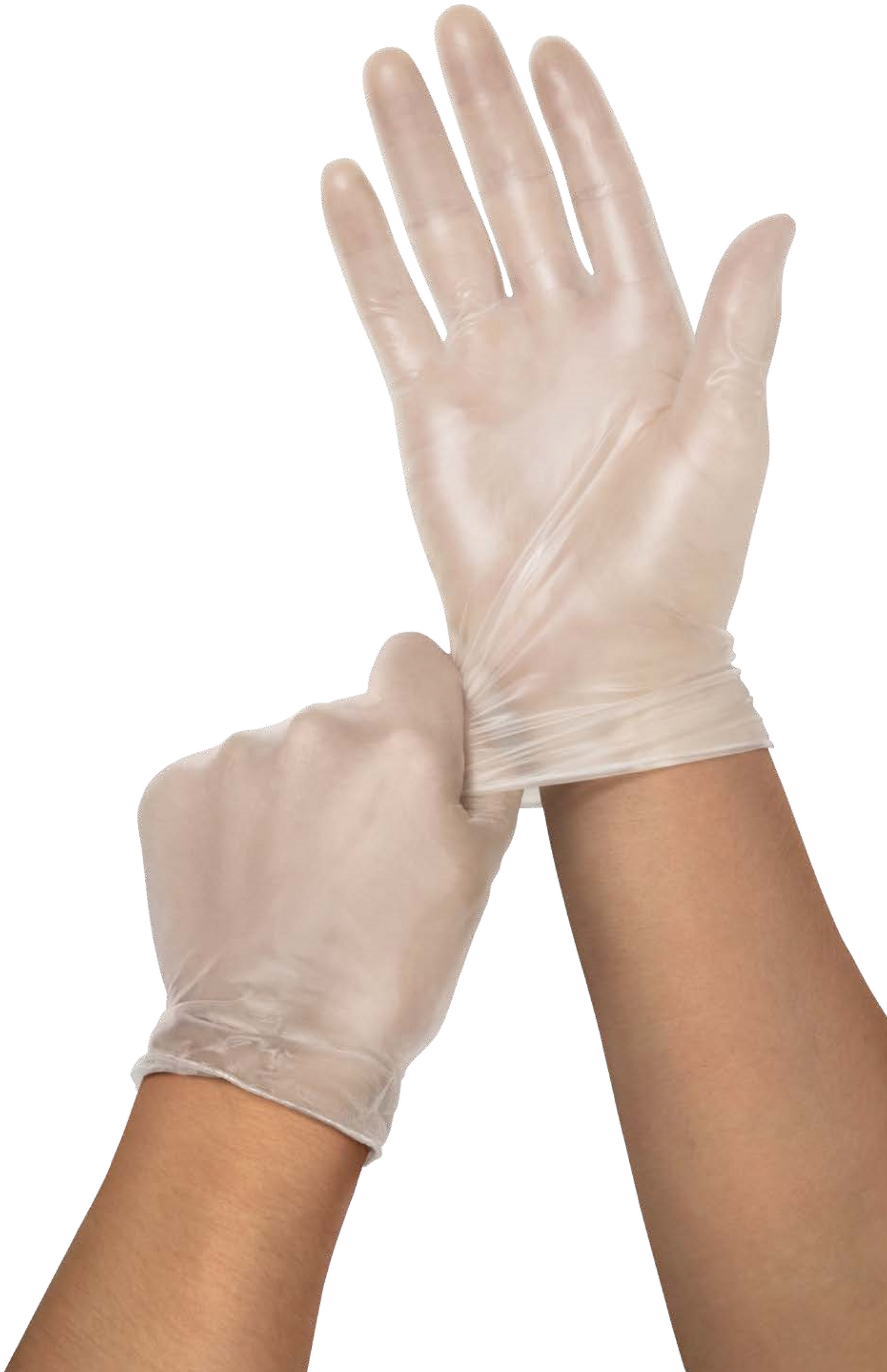 ACCUtouch® Clear Vinyl Exam Gloves - Non-sterile, Powder free, Latex free (Size: XS, S, M, L, XL)