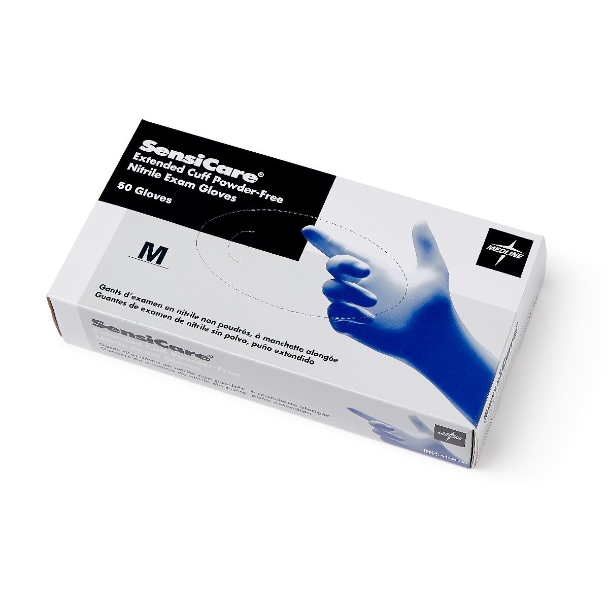 SensiCare® Extended Cuff - Non-sterile nitrile, powder free, long cuff examination gloves