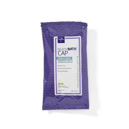 Medline ReadyBath® Rinse-Free Shampoo and Conditioning Caps, Scented, Peel & Reseal MSC095230