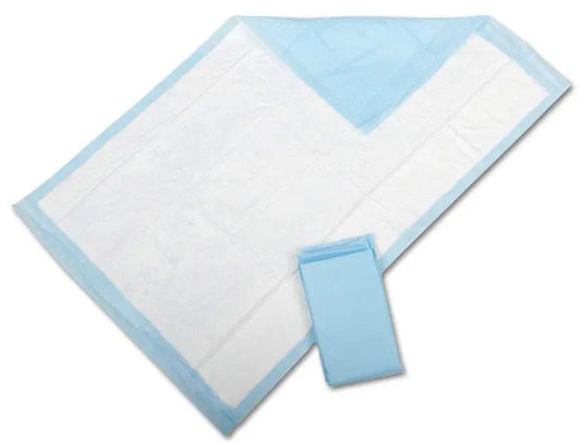 Medline Protection Plus Underpad Standard, Moderate Absorbency, Blue, 17” x 24” (43 x 61 cm) MSC281230