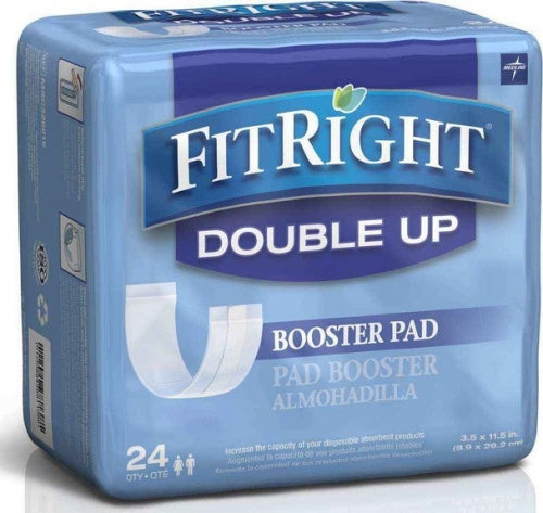 Medline FitRight Double Up Booster Pads 9x29cm (Quantity: 8 packs of 24 per ctn)