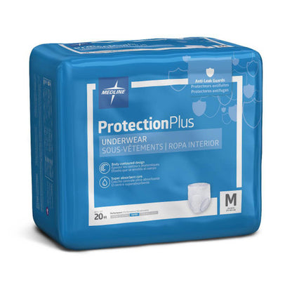 Medline Protection Plus Underwear – Pull Up Pant Medium, 28–40" (71–102 cm) MSC33005