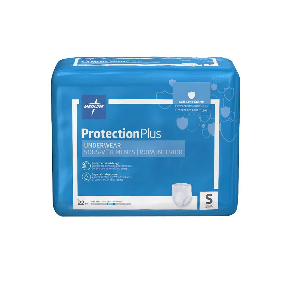 Medline Protection Plus Underwear – Pull Up Pant Small, 20–28" (51–71 cm) MSC33255