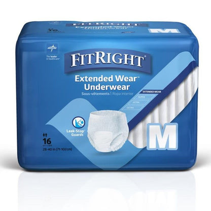 Medline FitRight Extended Wear™ Underwear, Medium, 28–40" (71–102 cm) MSC53005