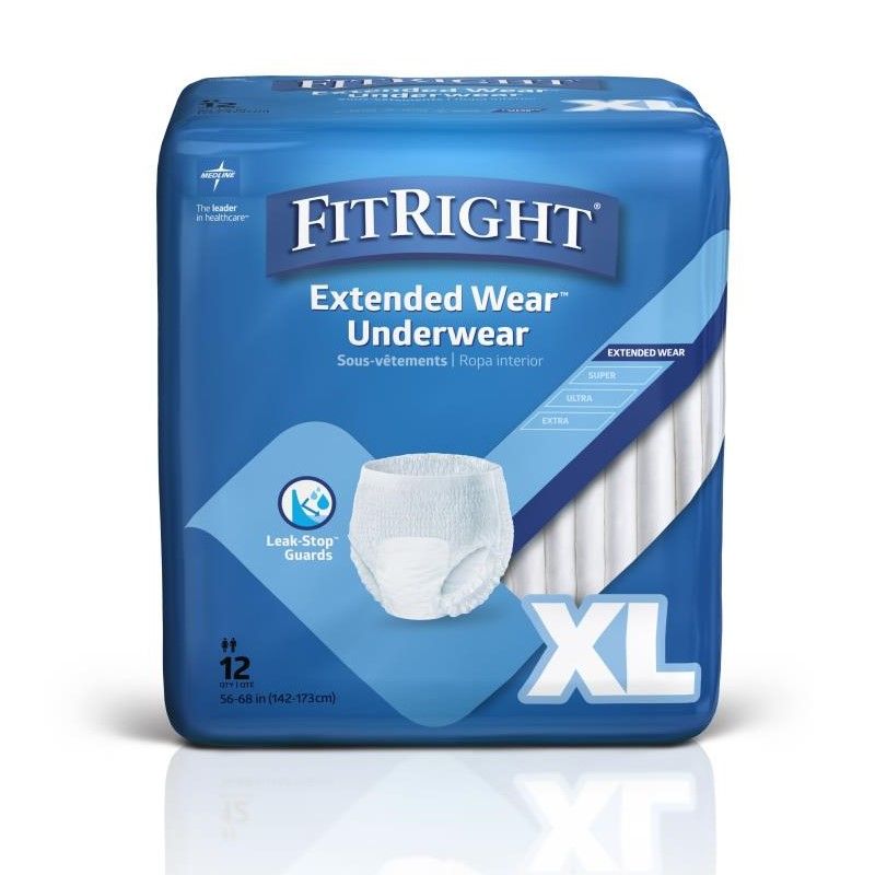 Medline FitRight Extended Wear™ Underwear, X-Large, 56–68" (142–173 cm) MSC53600