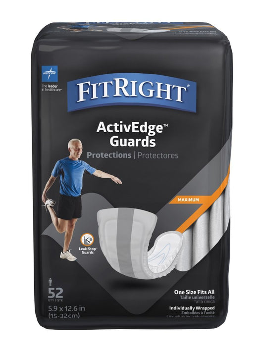 Medline FitRight ActivEdge™ Male Guards, 6 x 11" (14 x 25 cm) MSCMGO2
